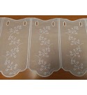 Glamour,hímzett fehér 30 cm vitrázsfüggöny