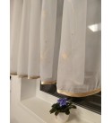 Kész függöny virág mintával 120 cm magas (120 cm-es karnisra)