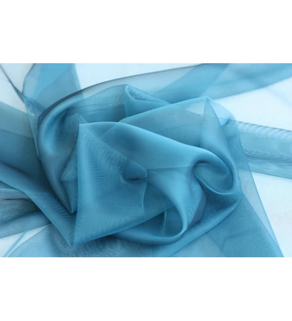 Egyszínű organza függöny   2888/300/38 kék