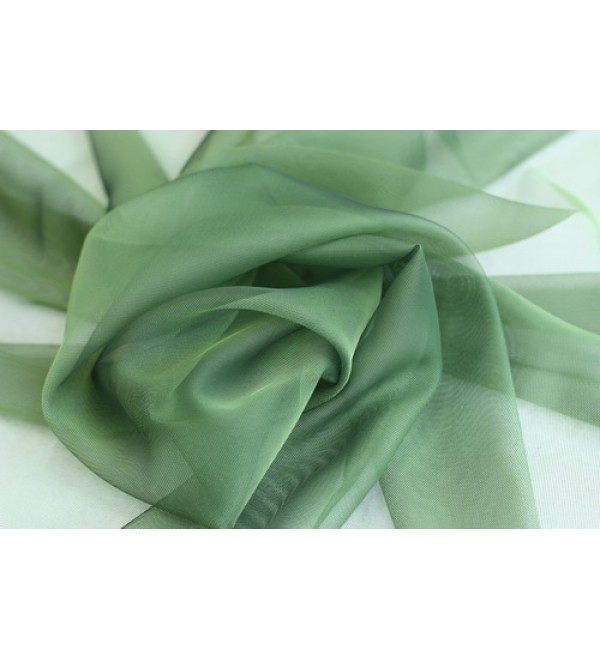 Egyszínű organza függöny   2888/300/44 zöld