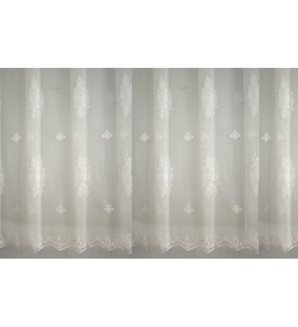 7098/180 barokk mintás ekrü fényáteresztő függöny 180 cm