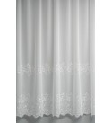 H2/1827/290  virágos bordűrös fényáteresztő függöny 295 cm 01 fehér méterben