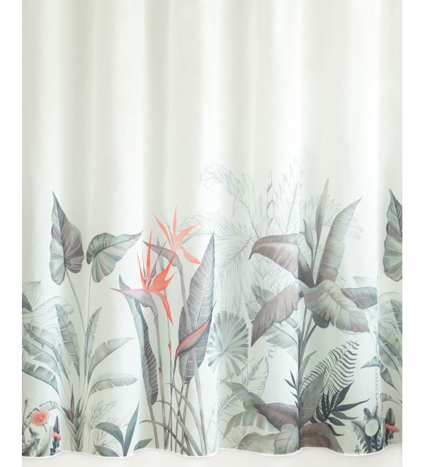 Hedda színes leveles aljú függöny 300 cm zöld