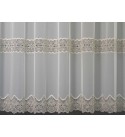 Linka bordűrös fényáteresztő függöny 290 cm vajszín