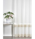 Linka bordűrös fényáteresztő függöny 290 cm vajszín