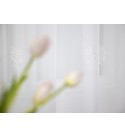 T/526 hímzett ágacska mintás fényáteresztő függöny 290 cm fehér