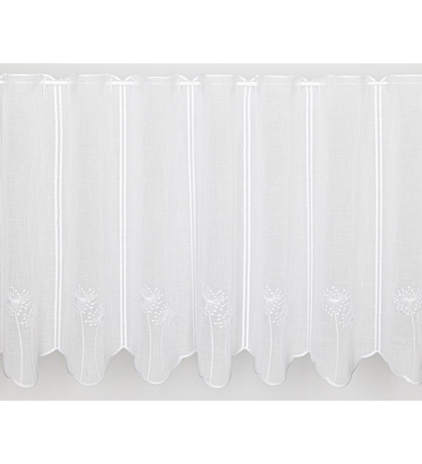 V/228/60 fehér pitypang mintás vitrázs függöny 60 cm