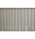 V/2952/45/02 bordűrös,leveles vitrázs függöny,krém