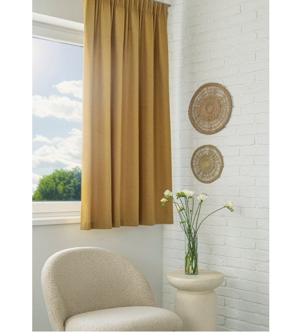 Derek/300/11 supersoft sötétítő függöny mustár