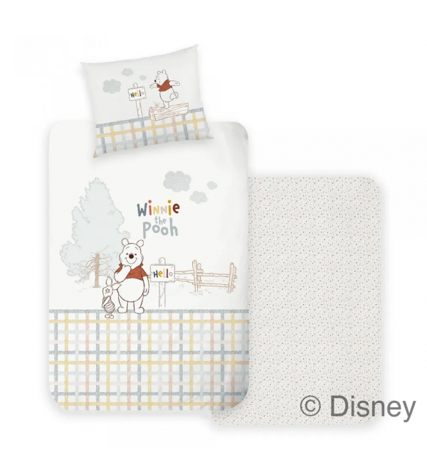 Disney Winnie gyermek pamut ágynemű huzat 90×130,40×50