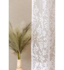 Boronka, leveles,bordürös fehér függöny 280 cm