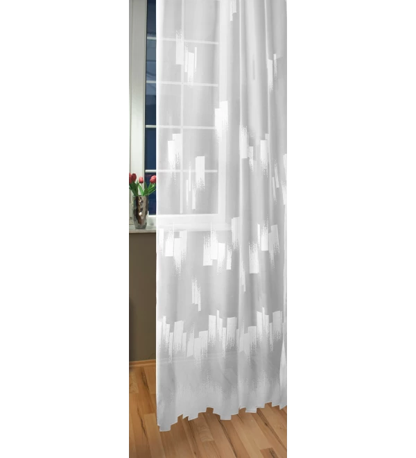 Készfüggöny 7529/140 cm téglalap mintás fehér  