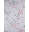 Nyomott sable Sakura színes virágos fényáteresztő függöny 300 cm