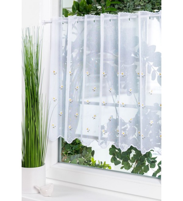 Hímzett sable Margaret 60 cm vitrázs függöny