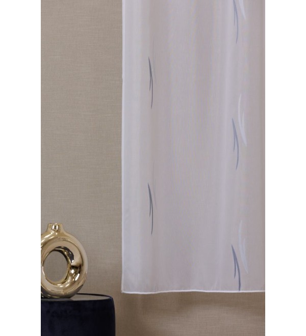 Nyírt sable Nefertiti 36 vízkék fényáteresztő függöny 220 cm