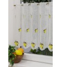 Limoncello,hímzett citromos vitrázsfüggöny 60 cm