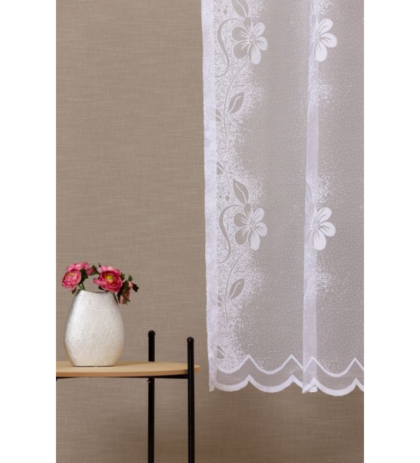 Zala fehér fényáteresztő függöny 150 cm