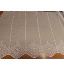 Morava,fehér hímzett,bordűrös vitrázs függöny 60 cm