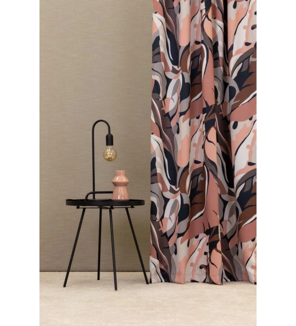 Leon,retro mintás sötétítő függöny 150 cm széles