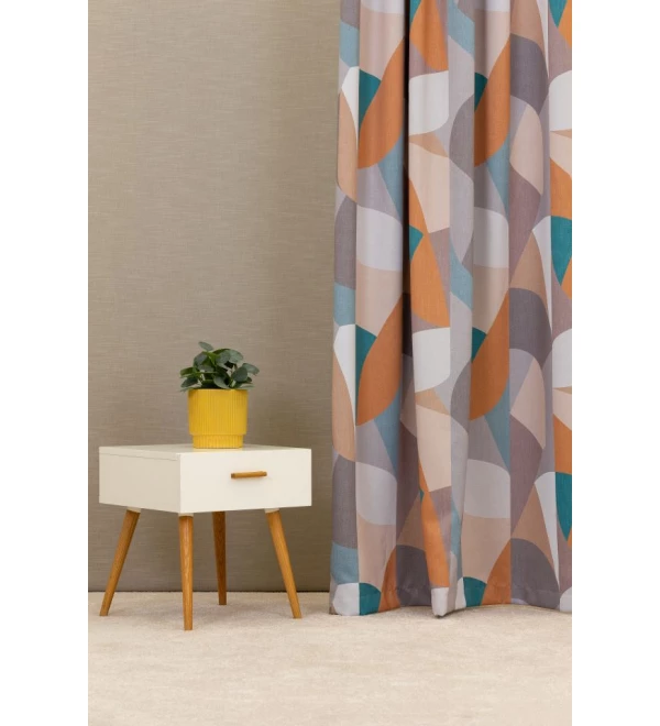 Reims modern mintás sötétítő függöny 150 cm széles 18 mustár
