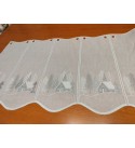 Ezüst házikó karácsonyi fehér 45 cm vitrázs függöny
