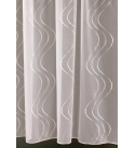 Aprilia függőlegesen hullámos mintájú hímzett voile függöny 290 cm krém-fehér méterben