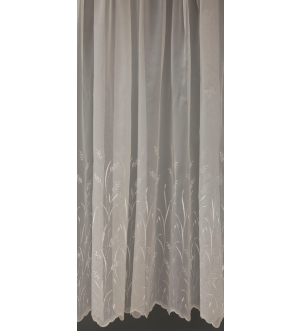 Cortina hímzett, leveles aljú voile fényátersztő függöny 210 cm  méterben