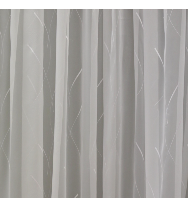 Imola fehér hímzett voile fényáteresztő függöny 290 cm méterben