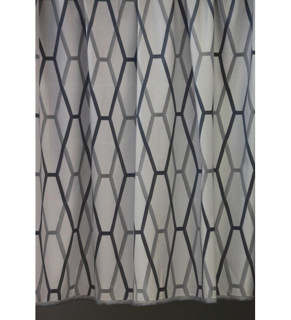 Tel Aviv 19 szürke geometriai mintás dekor függöny 290 cm méterben