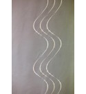 Aprilia függőlegesen hullámos mintájú hímzett voile függöny 290 cm krém-fehér