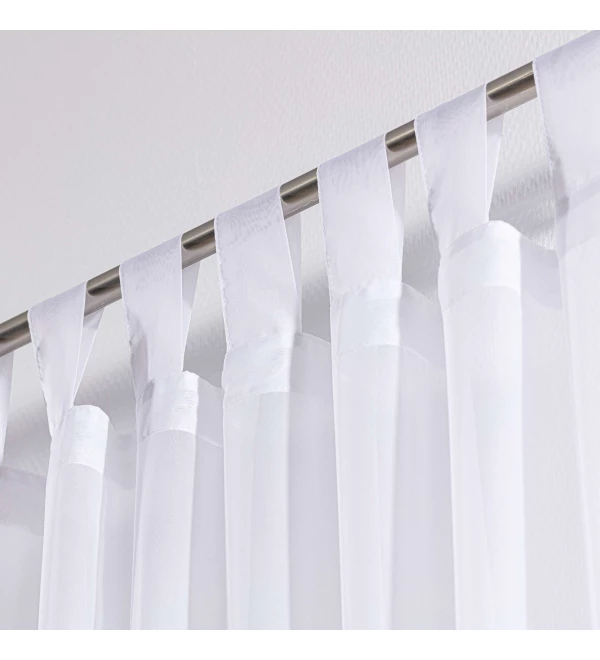 Kész függöny füles fehér voile 150 cm széles(160 cm magas)