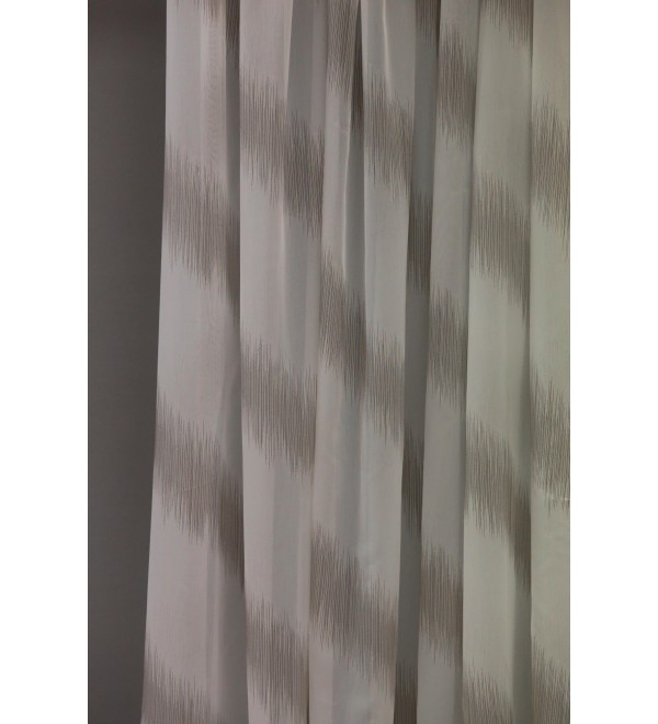 Leeds absztrakt fényáteresztő függöny 300 cm barna