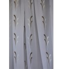 Lisszabon barna-ekrü modern mintás fényáteresztő függöny 290 cm méterben