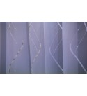 Piza függőlegesen hullámos mintájú hímzett voile függöny 290 cm ekrü