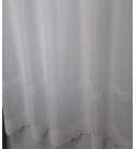 Kész függöny fehér hímzett bordűrös 180 cm magas (1,5 méteres karnisra)
