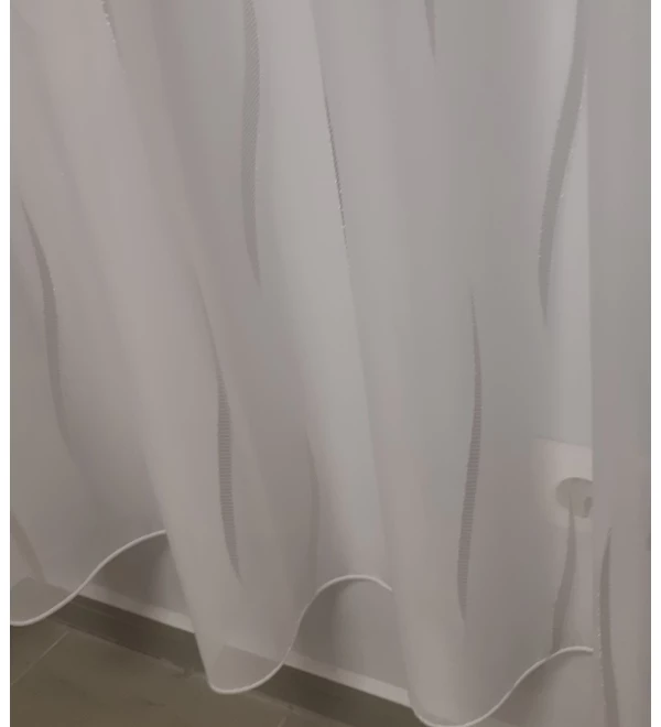 Kész függöny ezüst hullámos 200 cm magas (1,5 méteres karnisra)