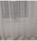 Kész függöny fehér hímzett inda mintás 200 cm magas (1,8 méteres karnisra)