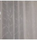 Kész függöny fehér hímzett inda mintás 200 cm magas (1,8 méteres karnisra)