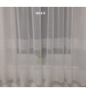 Kész függöny krémszínű hímzett,bordűr mintás 180 cm magas (150 cm-es karnisra)
