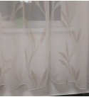 Kész függöny barna-bézs leveles 220 cm magas (2 méteres karnisra)