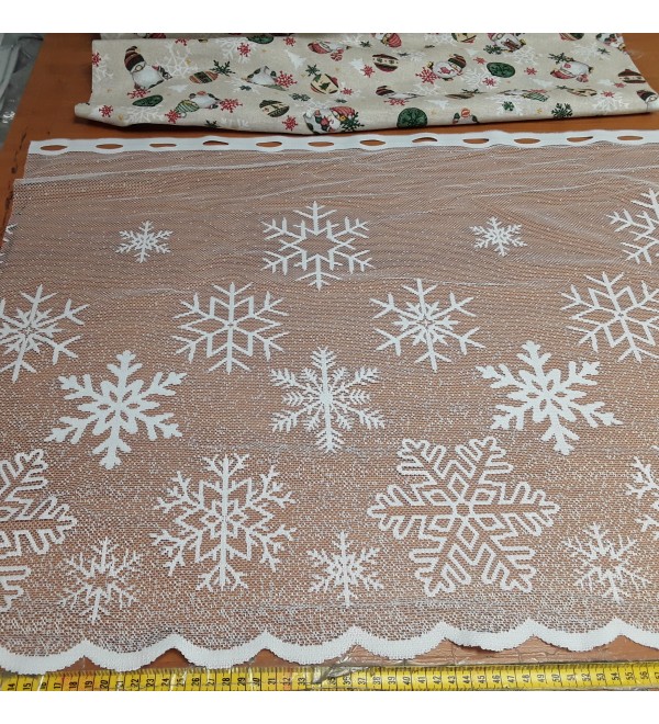 Hópihe karácsonyi fehér 60 cm vitrázsfüggöny