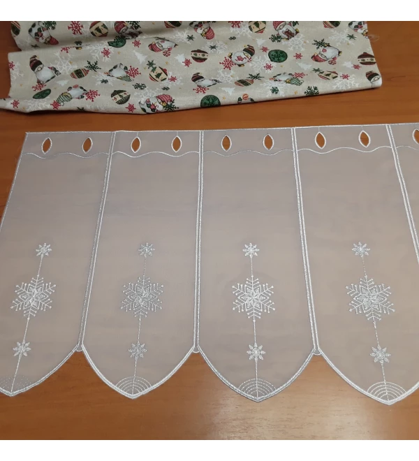 Ezüst hópehely,karácsonyi fehér 45 cm vitrázs