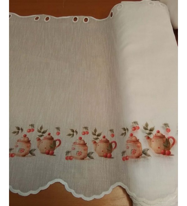 Cherry,konyhai vitrázsfüggöny 70 cm